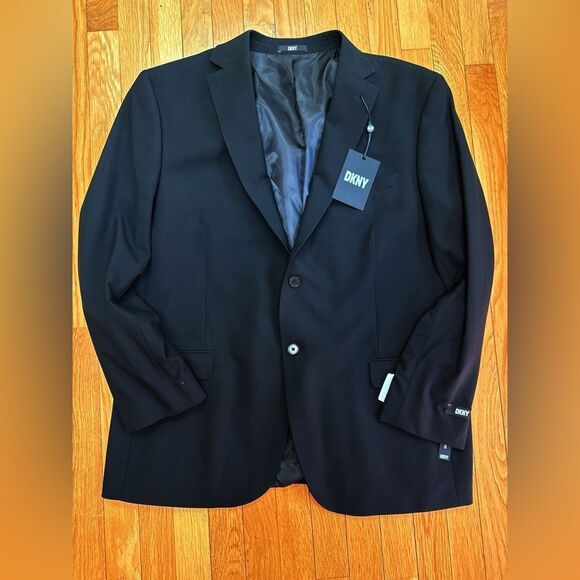 DKNY Men's Modern Fit High Performance, Duran, Suit Jacket, Black NWT - Picture 3 of 7